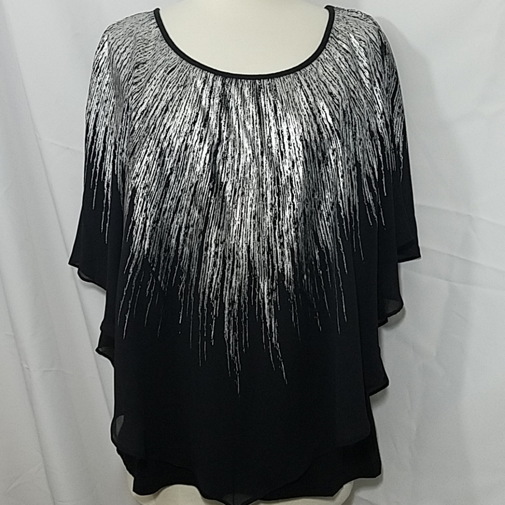 Alyx Black and Silver Blouse